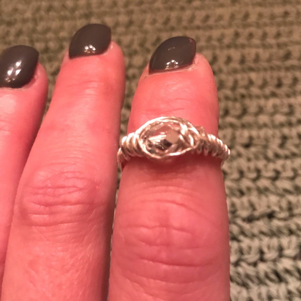 925 sterling silver ring with clear stone - Picture 3 of 8